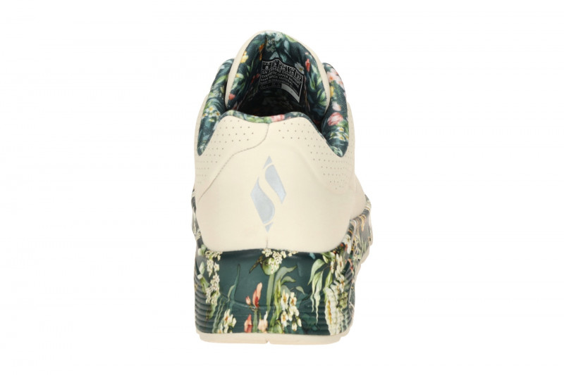 Skechers Uno Schuhe beige Blumengarten Sohle 155583