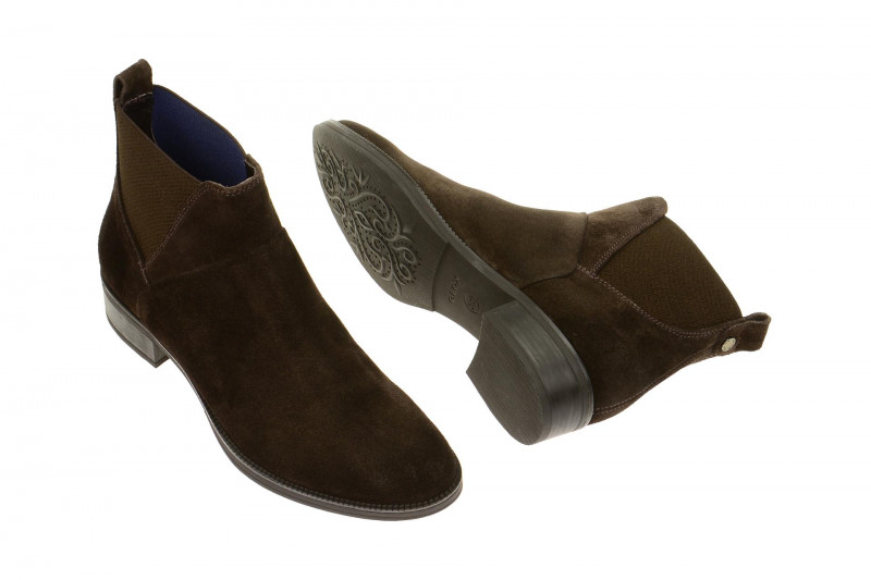 Geox Respira Mendi Stiefelette in dunkelbraun Velour