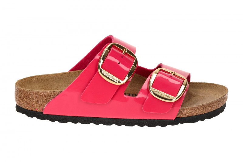 Birkenstock Arizona Big Buckle Pantolette pink fuchsia Lack SCHMAL