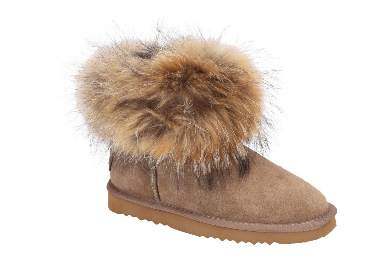 Oog Stiefel braun Lammfell Boots OB0544