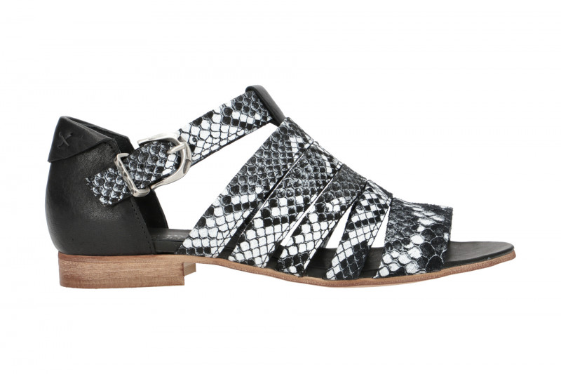 Charme Sandalette schwarz weiß 0703