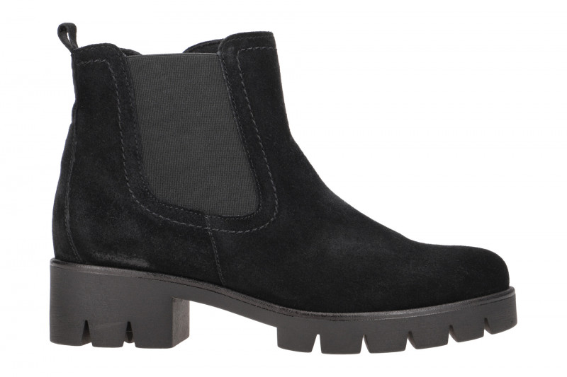 Gabor Stiefelette schwarz Velour 31.710.17