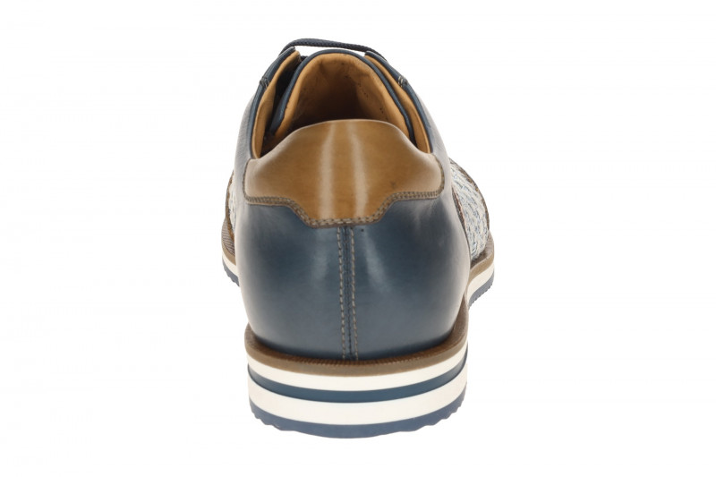 Galizio Torresi Schuhe blau braun Flecht Muster 310530