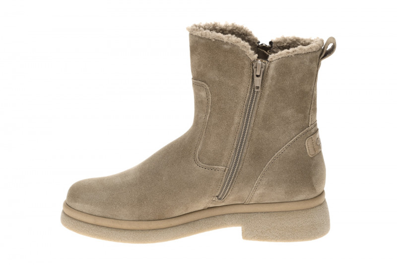 Gabor Stiefelette hellgrau Velour Woll-Kragen 71.741.14