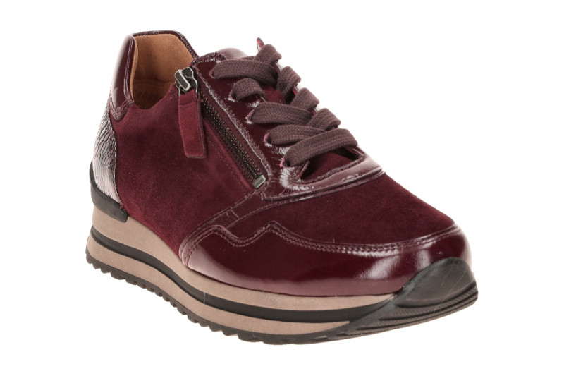 Gabor comfort Sneaker Schuhe rot berry Samt Lack H-Weite 6021