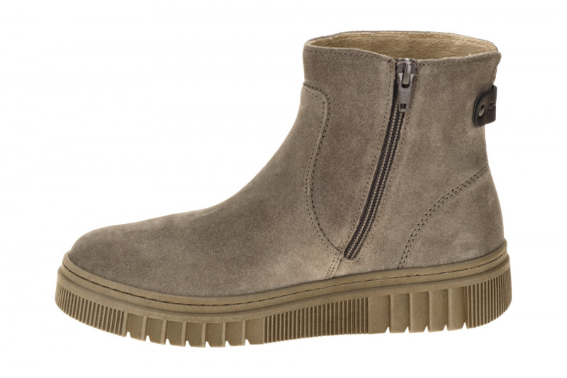 Gabor Stiefelette grau taupe Zip Boots Velour 8008.02.006
