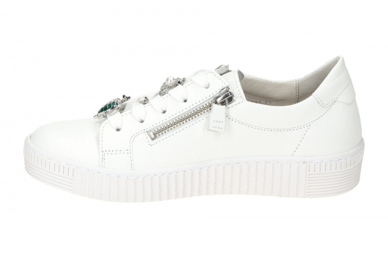 Gabor Schuhe weiß silber Sneakers Schmuck 63.339.21