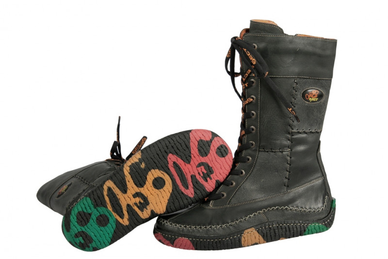 Eject Newject Stiefel in schwarz grau E-7138/1