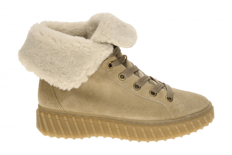 Paul Green Stiefel grain beige Warmfutter Fellkragen 5449