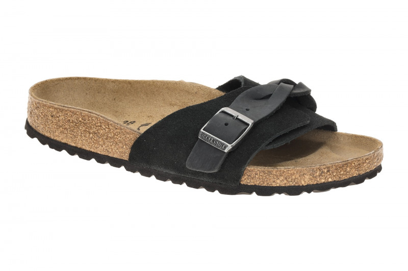 Birkenstock Oita Braided Pantolette schwarz SCHMAL 1030549