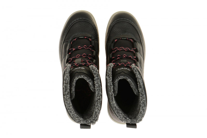 Ecco Trace Winter Schnür Stiefel schwarz
