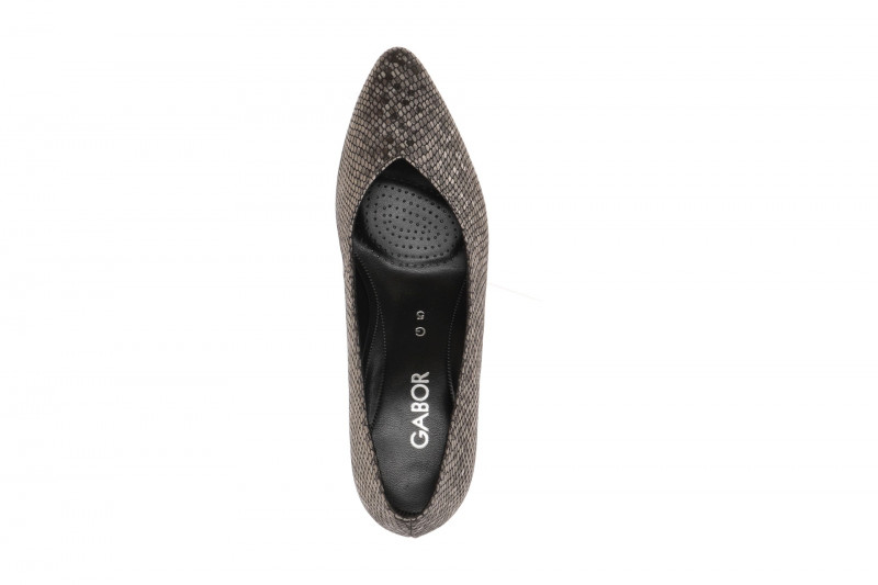 Gabor Pumps taupe braun Effekt Leder 3004