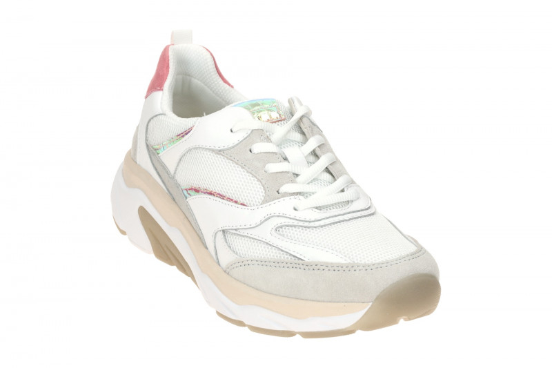 Gabor RollingSoft Schuhe weiß pink Sommer-Sneaker 66.936.51
