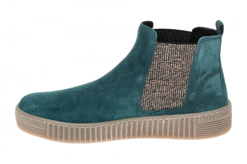 Gabor Stiefelette Chelsea-Boots hellblau Velour 8013.02.007