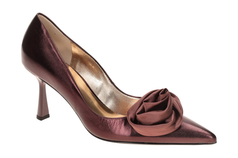 Högl Rose Pumps dunkelrot barolo Satin Blüte 1841