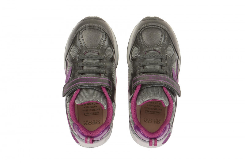 Geox Shuttle Mädchen Schuhe grau Blinker LED