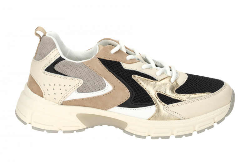 Gabor Sneaker Schuhe schwarz beige gold 66.606.39
