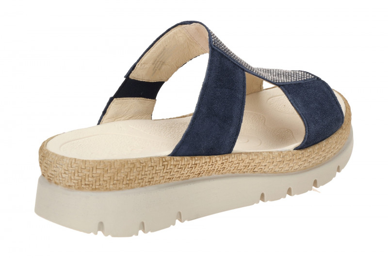 Gabor Glamour Pantoletten blau Glitzer 63.721.16