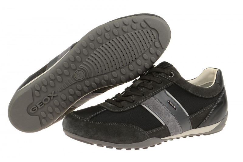 Geox Respira Wells C Halbschuhe in schwarz grau Herren Sneakers