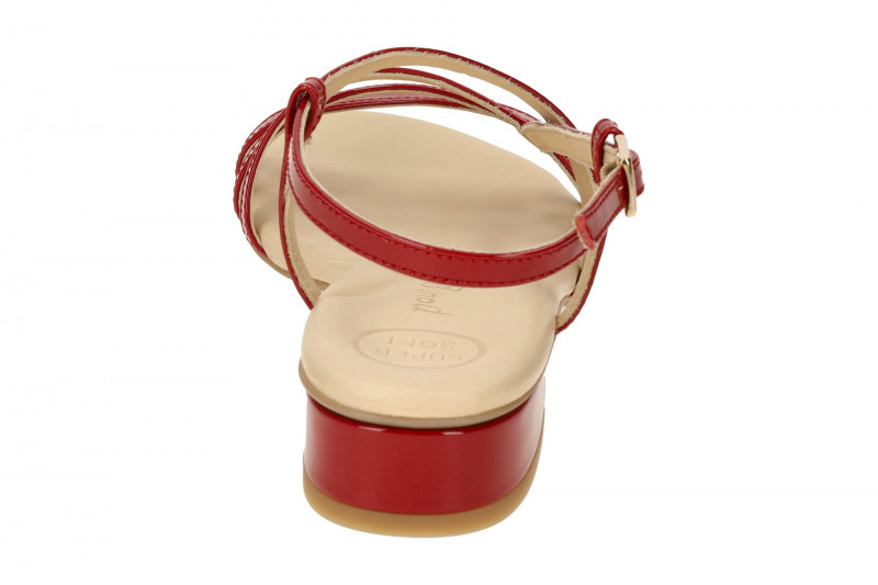 Paul Green Sandalette rot lipstick Lack 7621