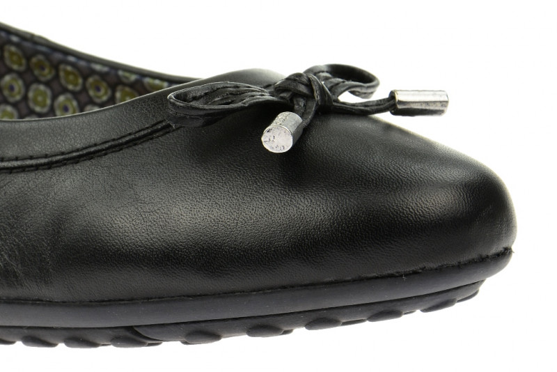 Geox Piuma Ballerina schwarz Glattleder