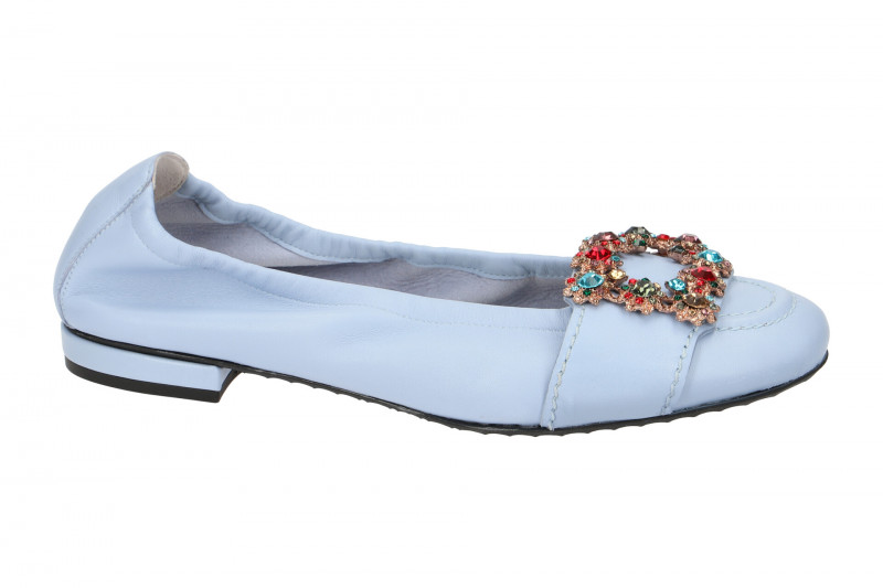 K&S Malu Ballerinas hell-blau gold 10460