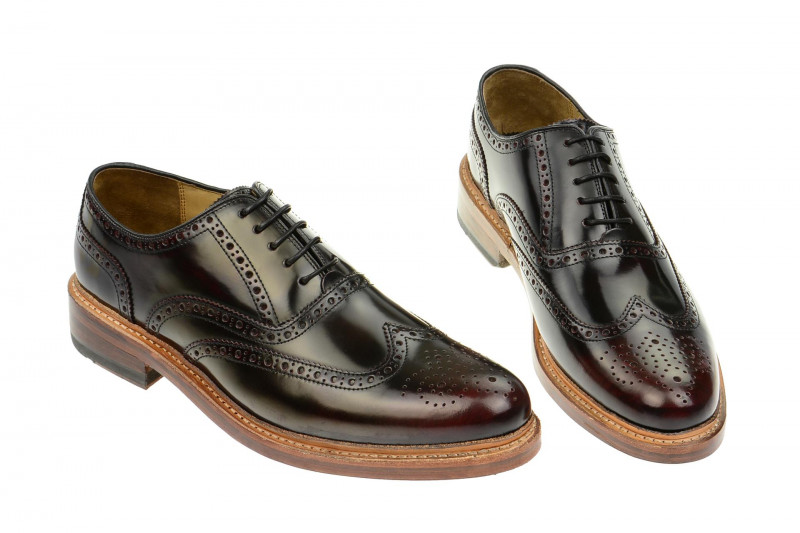 Gordon & Bros Levet Schuhe schwarz rot Rahmengenäht 2506