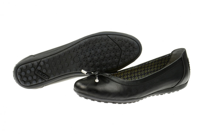 Geox Piuma Ballerina schwarz Glattleder