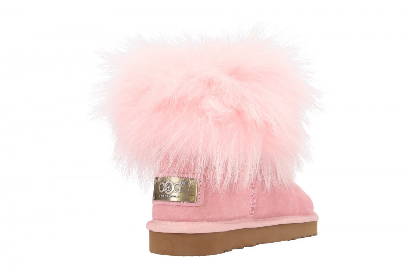 Oog Stiefel rosa Lammfell Boots OB0544