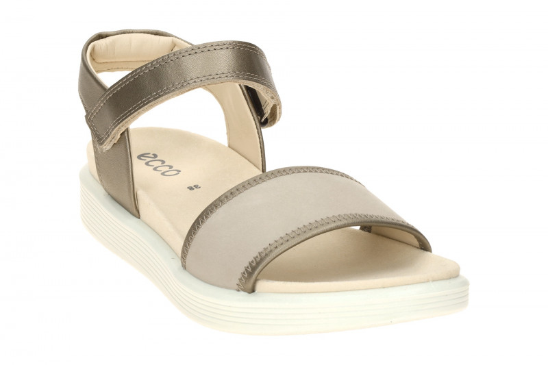 Ecco Soft Sandalen grau metallic Riemen 238823