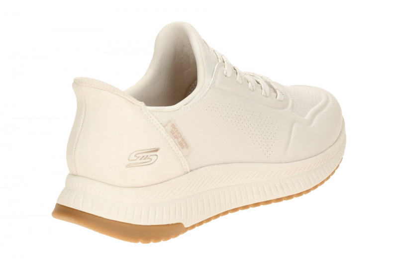 Skechers Bobs Squad 4 Slipper Schuhe creme weiß SLIP-INS