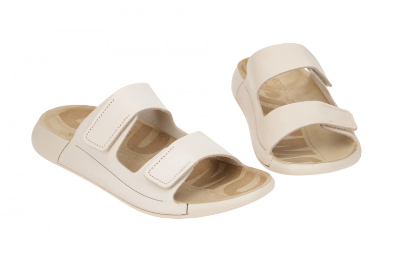 Ecco Cozmo Pantolette beige 2fach Klett 206823
