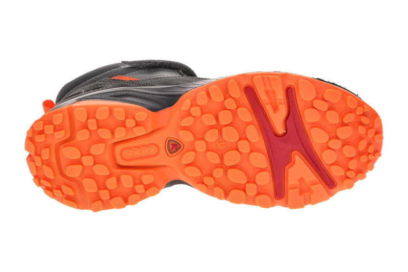 Ecco Receptor Teen Schuhe Mid Cut grau orange Waterproof 724753