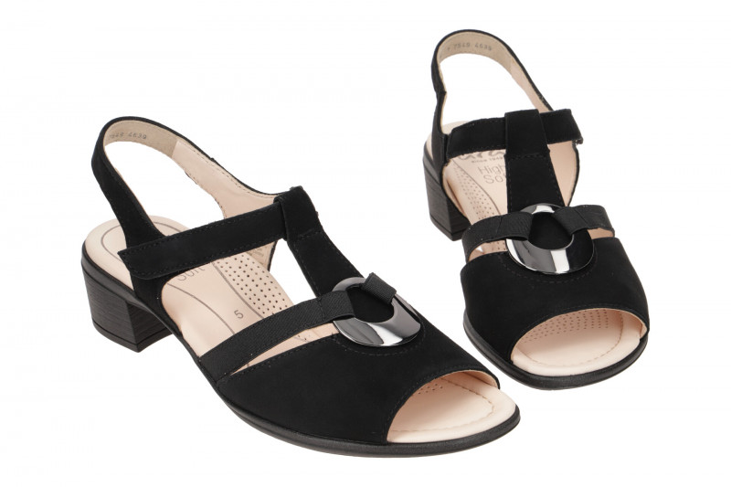 ara Lugano Sandalette schwarz Highsoft 12-35730