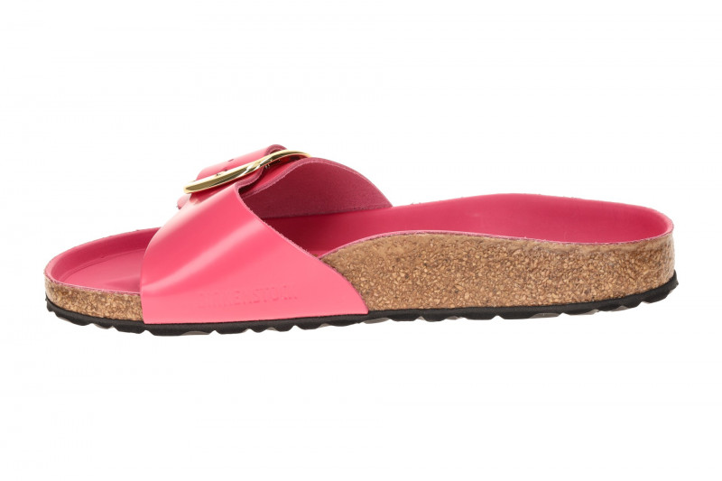 Birkenstock Madrid Big Buckle Pantolette pink Lack SCHMAL 1031844