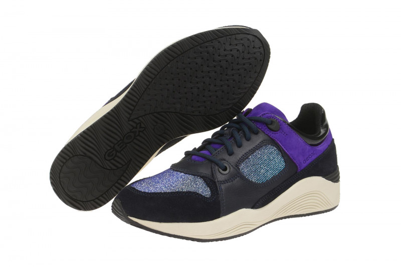 Geox Omaya Schuhe blau grau glitter D540SA