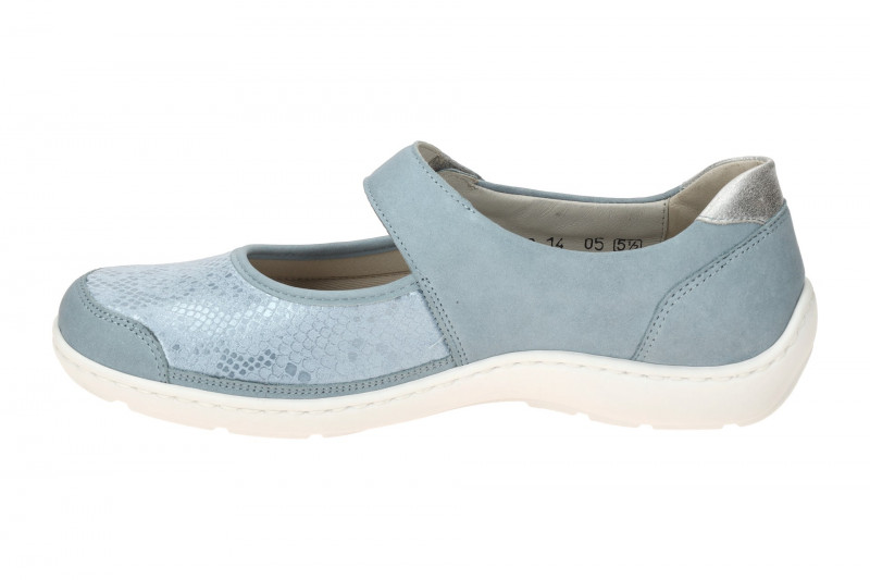 Waldläufer Henni Mary-Jane Schuhe hellblau H-Weite OrthoTritt 496H33