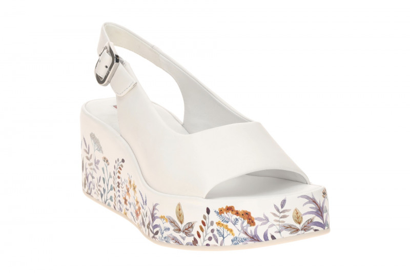Högl LouLou Plateau Sandale weiß buntes Blumenmustert 2519