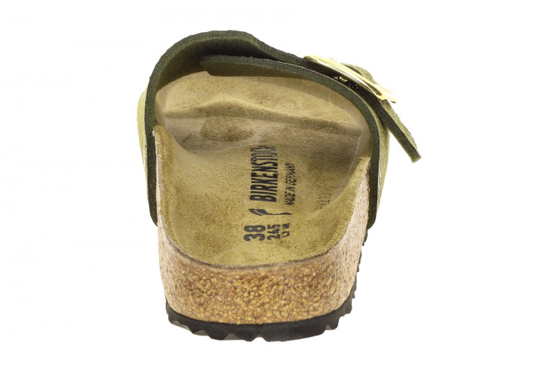 Birkenstock Catalina Cushion Buckle Pantolette grün Snake SCHMAL 1030320