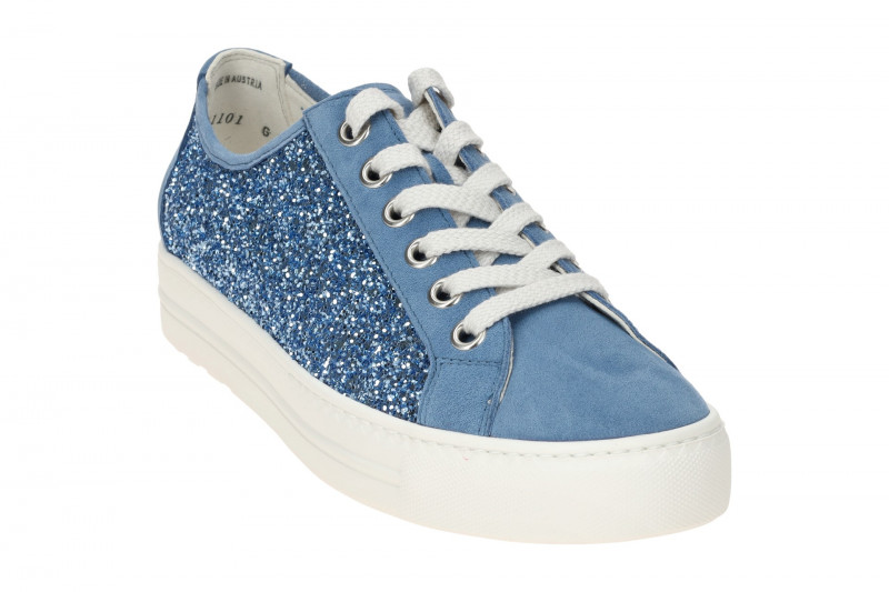 Paul Green 5242 Sneaker Schuhe blau Pailletten