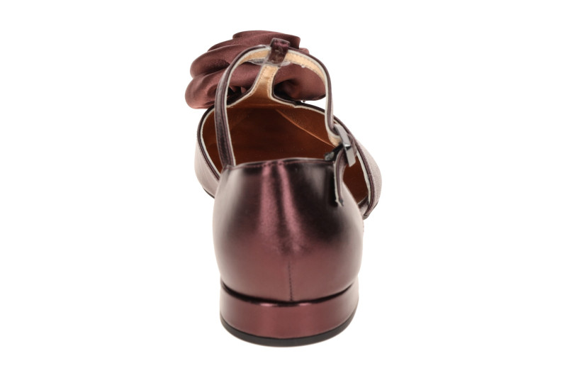 Högl Blossom Ballerina Schuhe dunkelrot T-Steg D`Orsay 1841
