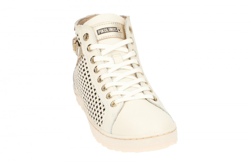 Pikolinos Lagos Schuhe weiß gelocht 901-8849C2