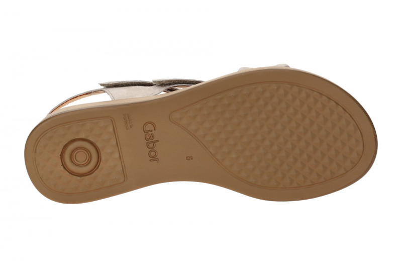 Gabor Rhodos Sandale grau metallic Velour 62.733.14