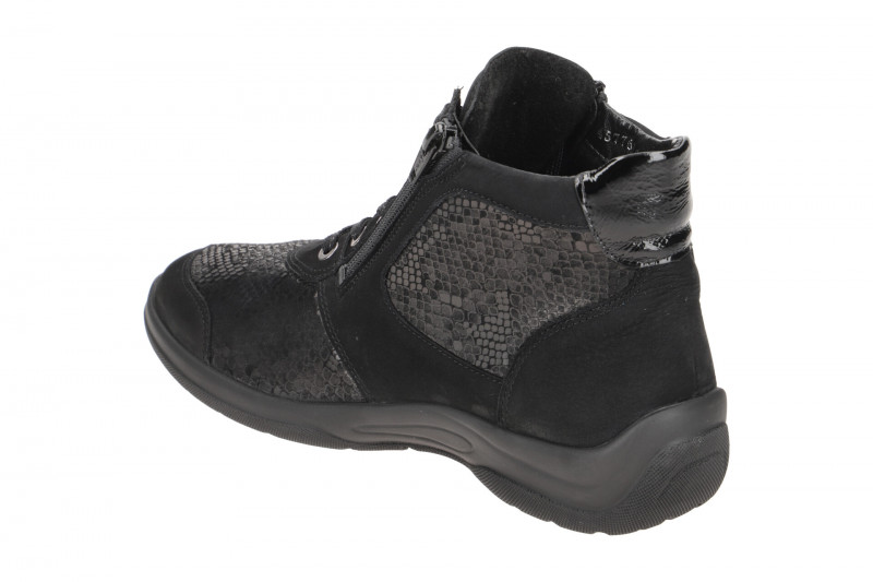Waldläufer Hesna Stiefelette schwarz OrthoTritt H-Weite