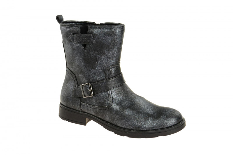 Geox Sofia Stiefel schwarz silber metallic