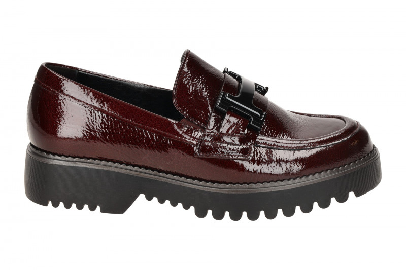 Gabor Schuhe Mokassin Slipper dunkelrot Lack 72.452.88