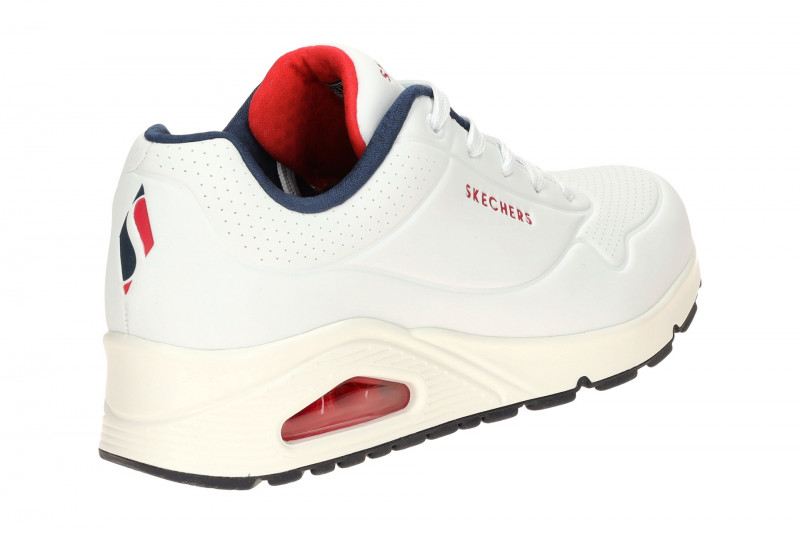 Skechers Uno Schuhe weiß blau Damen Sneakers 73690