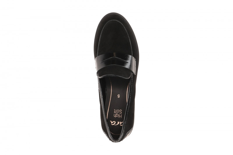 ARA Cambridge Slipper schwarz Velour Loafer 12-11229