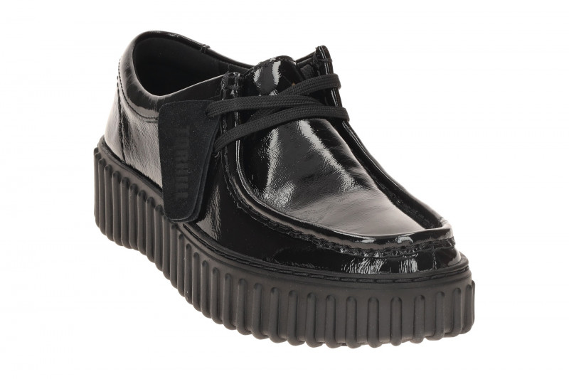 Clarks Torhill Bee Mokassin Schuhe schwarz Lack 26179111