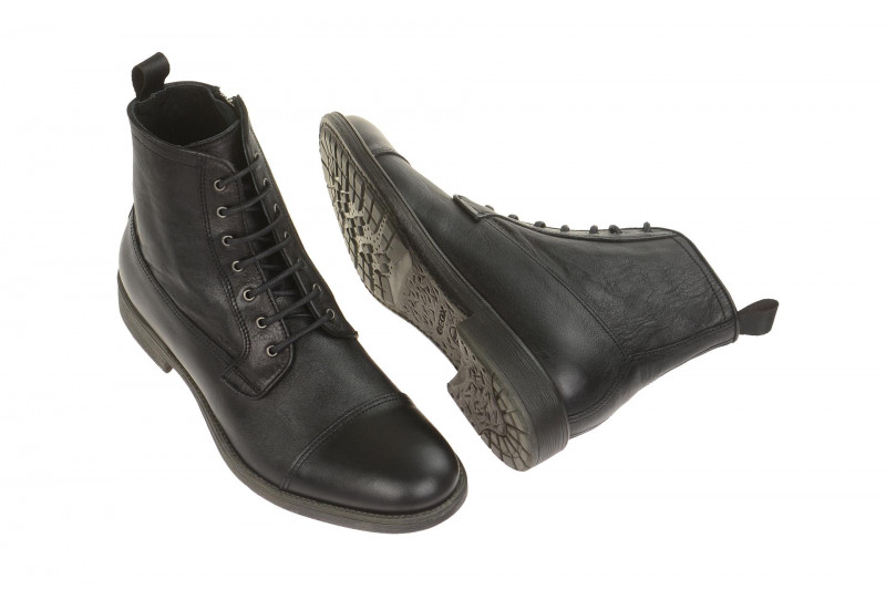 Geox Respira Jaylon B Herren Boots in schwarz - elegante Stiefelette
